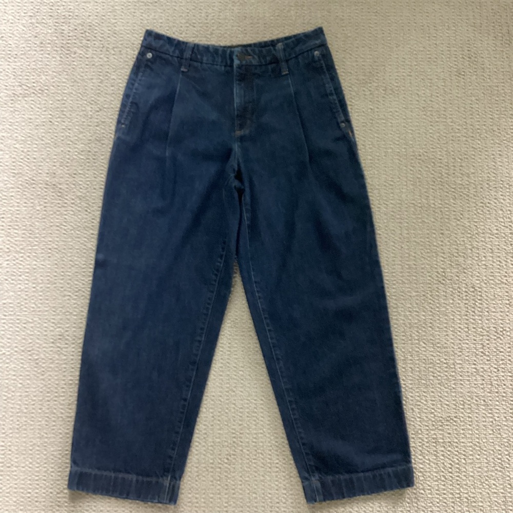 Banana Republic Blue Denim Mid Rise Straight Ankle Jean